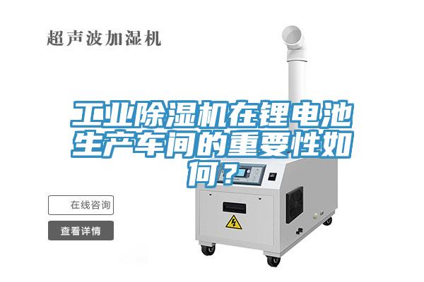 工業(yè)除濕機(jī)在鋰電池生產(chǎn)車間的重要性如何？