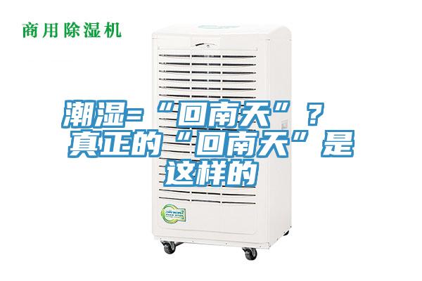 潮濕=“回南天”？ 真正的“回南天”是這樣的