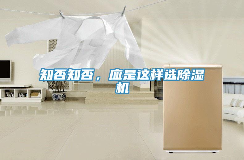 知否知否，應(yīng)是這樣選除濕機(jī)