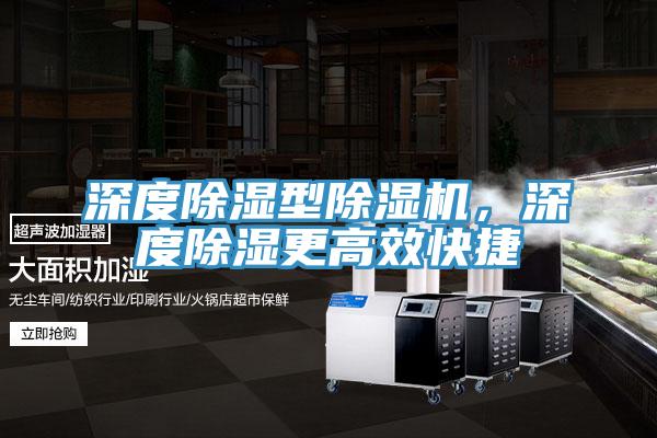 深度除濕型除濕機，深度除濕更高效快捷