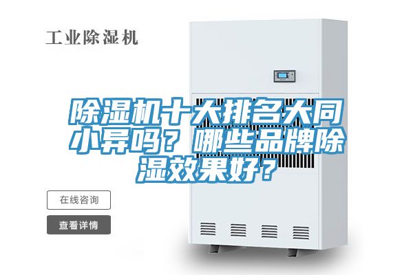除濕機(jī)十大排名大同小異嗎？哪些品牌除濕效果好？