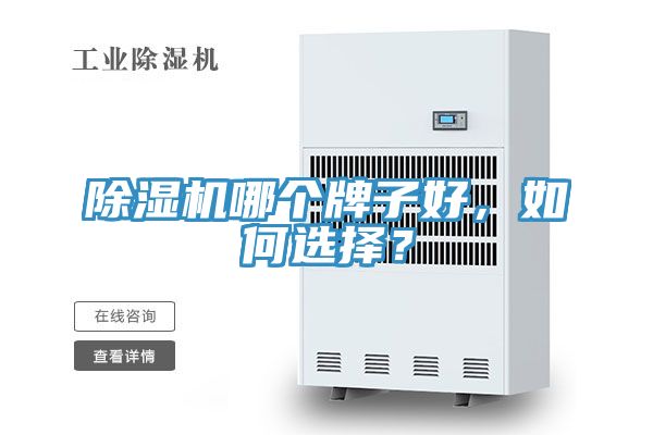 除濕機哪個牌子好，如何選擇？