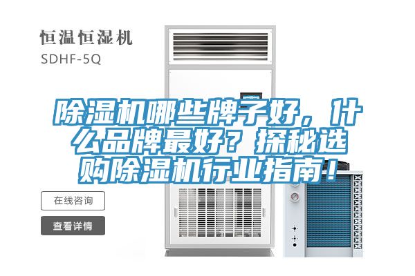 除濕機(jī)哪些牌子好，什么品牌最好？探秘選購(gòu)除濕機(jī)行業(yè)指南！
